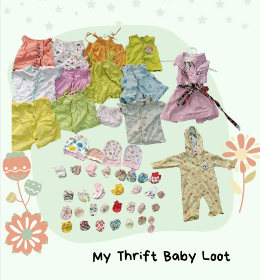 Assorted set of preloved baby clothes (0-3 months)